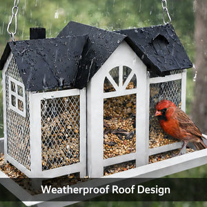 Hanging Metal Bird Feeder House Outdoor