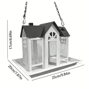 Hanging Metal Bird Feeder House Outdoor