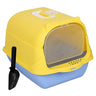 Oversized Enclosed Cat Litter Box with Flip Lid and Swing Doors