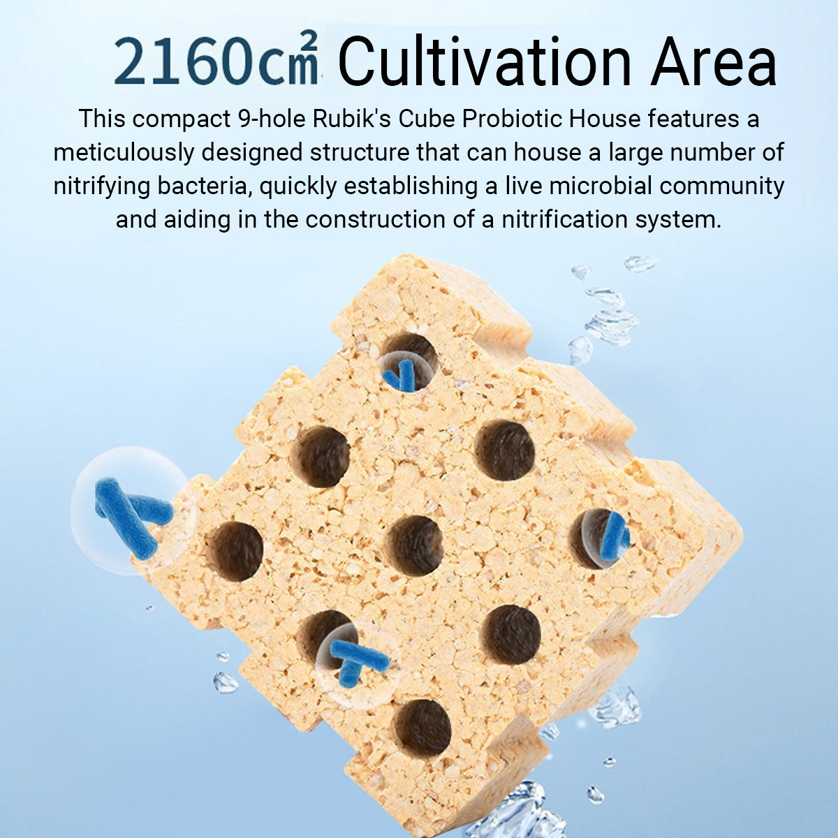 10PCS 3D Bacterial Cultivation Cubes Aquarium Bio Filter Media Fish Tank Clean