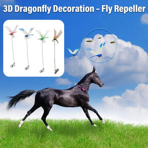 Dragonfly Pole Clips 4PCS - Simulation Insect Garden Decor