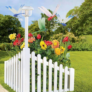 Dragonfly Pole Clips 4PCS - Simulation Insect Garden Decor