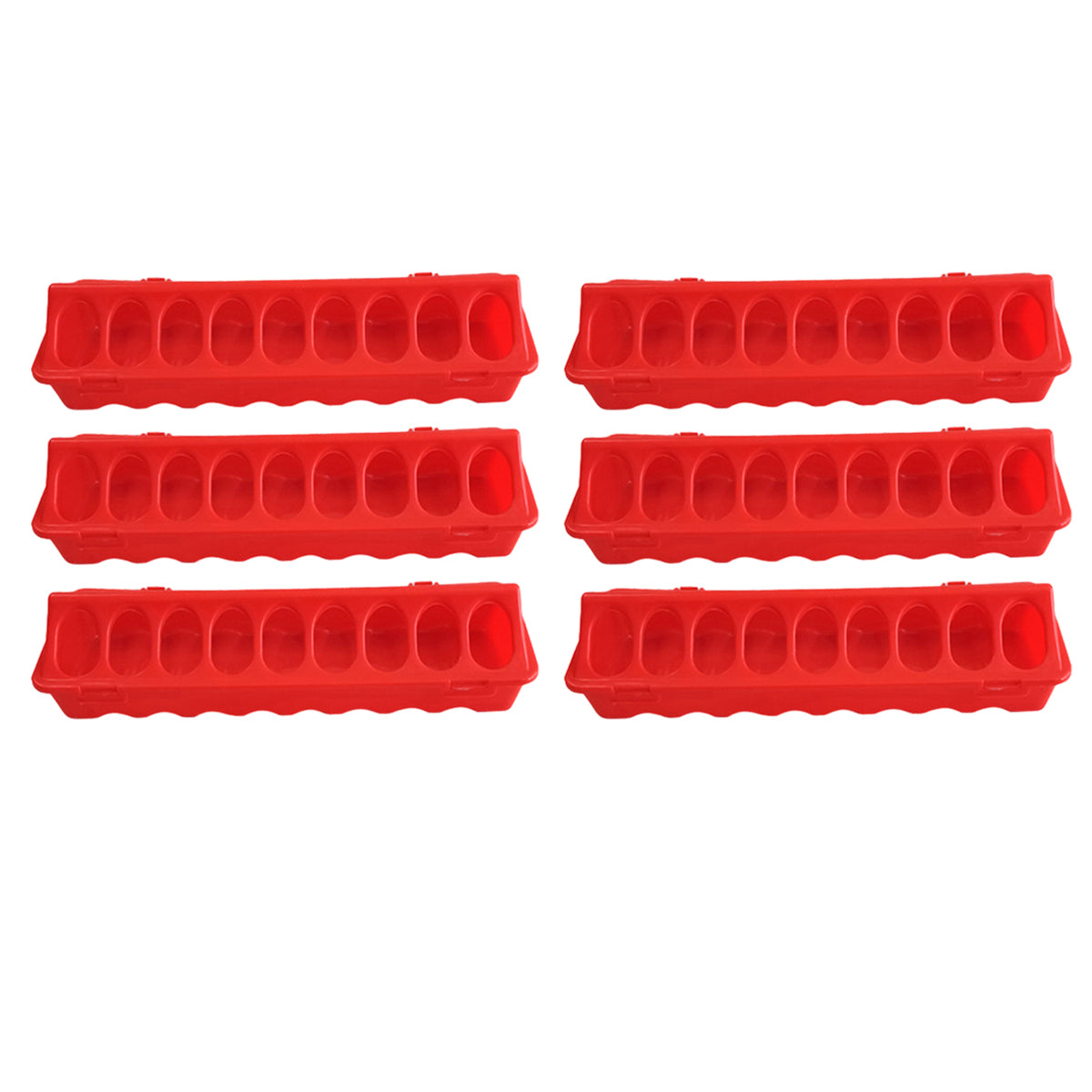Chicken Feeder Trough Plastic Mesh Connectable Poultry Feed Trough for Coop Use