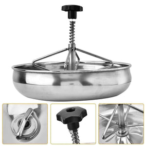 Piglet Feeding Trough Stainless Steel Round Basin Feeder Bowl for Farm Livestock