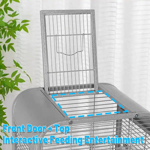 Parrot Cage Modern Metal Bird Cage with Stand and Easy-Clean Tray