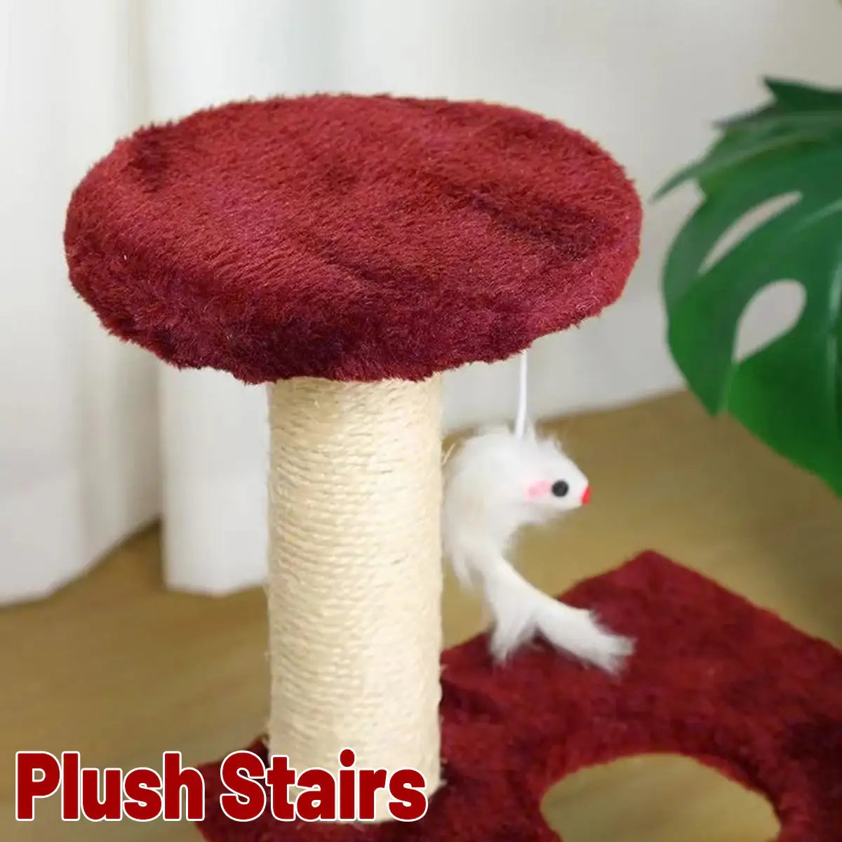 Compact Cat Climbing Post with Sisal and Hanging Toy for Kittens