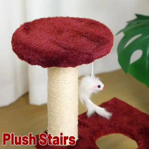 Compact Cat Climbing Post with Sisal and Hanging Toy for Kittens