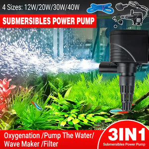 3in1 Efficient Internal Aquarium Filter 3-in-1 Filtration System