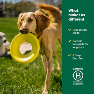 Earth Rated Durable Dog Flyer Toy Floating Flying Disc for Active Fetch Play