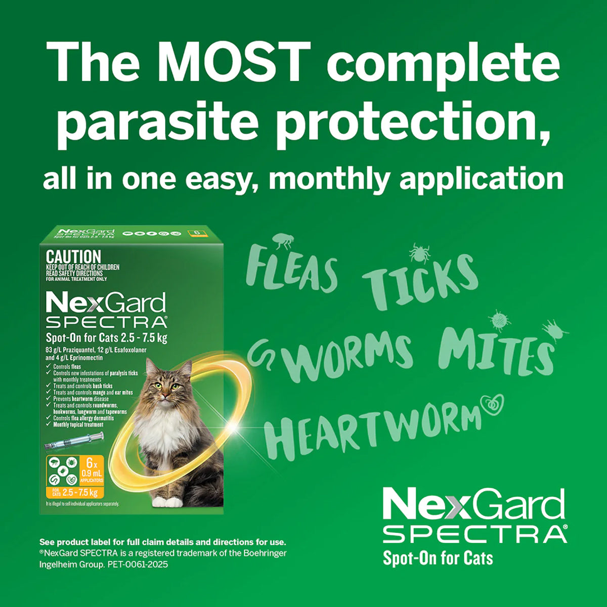 NEXGARD SPECTRA Spot On For Large Cats Yellow 3'S/6'S