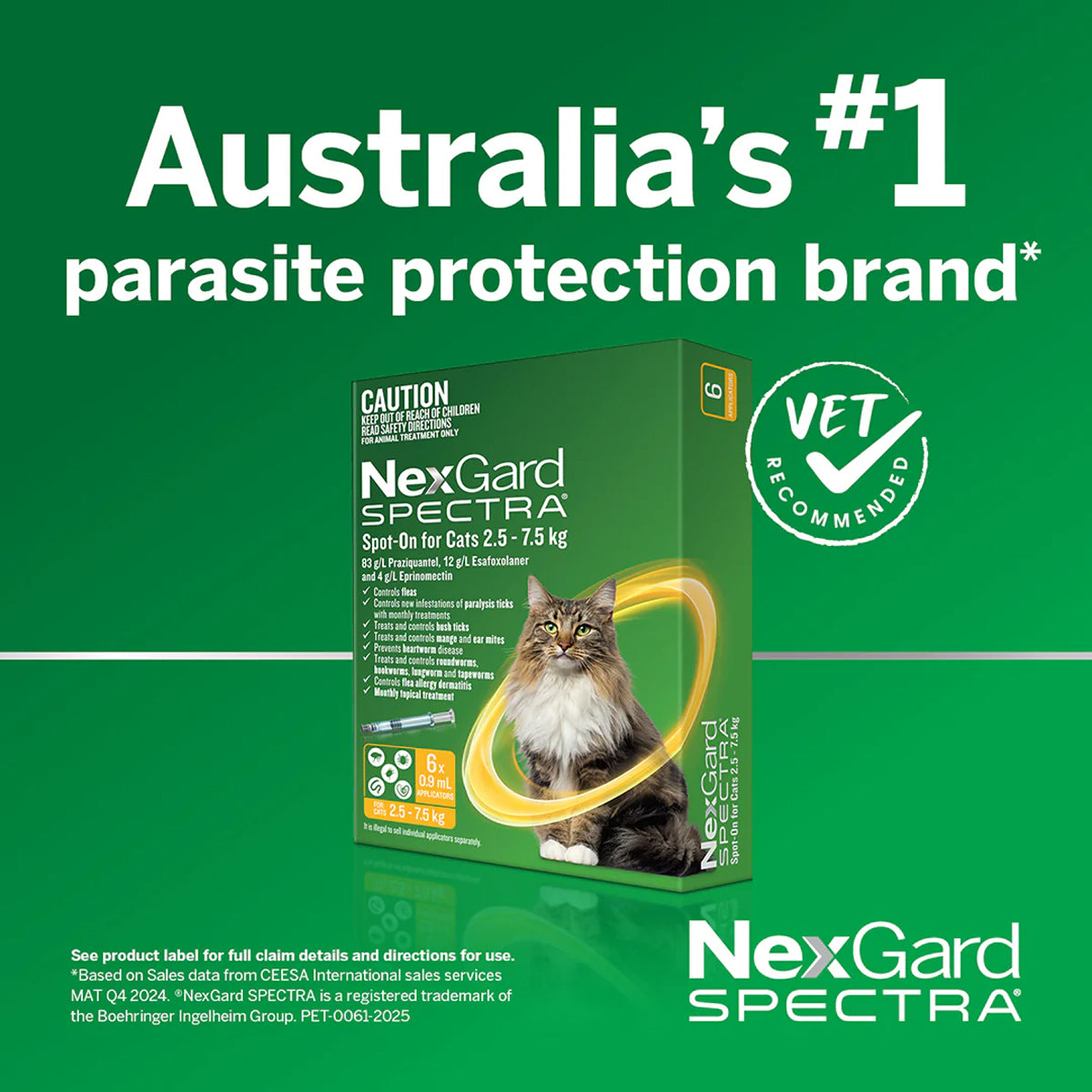 NEXGARD SPECTRA Spot On For Large Cats Yellow 3'S/6'S