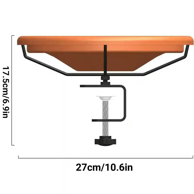 Adjustable Clamp-On Bird Bath Bowl 27cm Hanging Water Dish for Outdoor Use