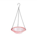 Hanging Glass Bird Feeder Decorative Outdoor Bird Feeding Bowl with Metal Chain