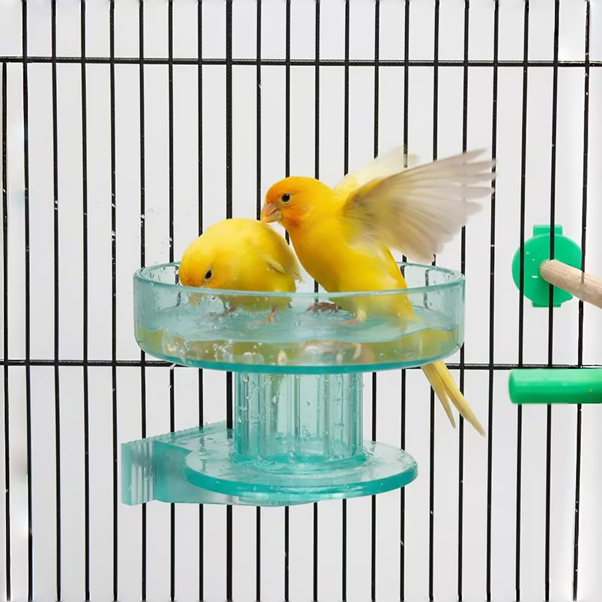 Quick-Lock Bird Cage Bowl Removable Bird Bath Feeder Cup