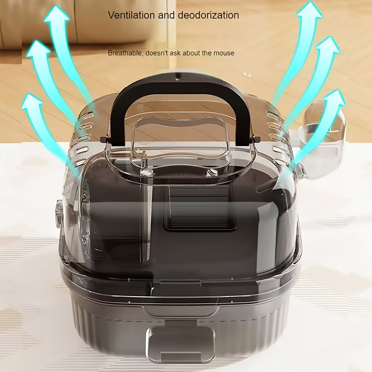 Portable Hamster Cage Travel Small Pet Carrier With Wheel