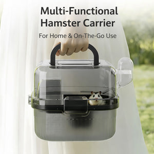 Portable Hamster Cage Travel Small Pet Carrier With Wheel