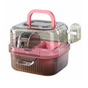 Portable Hamster Cage Travel Small Pet Carrier With Wheel