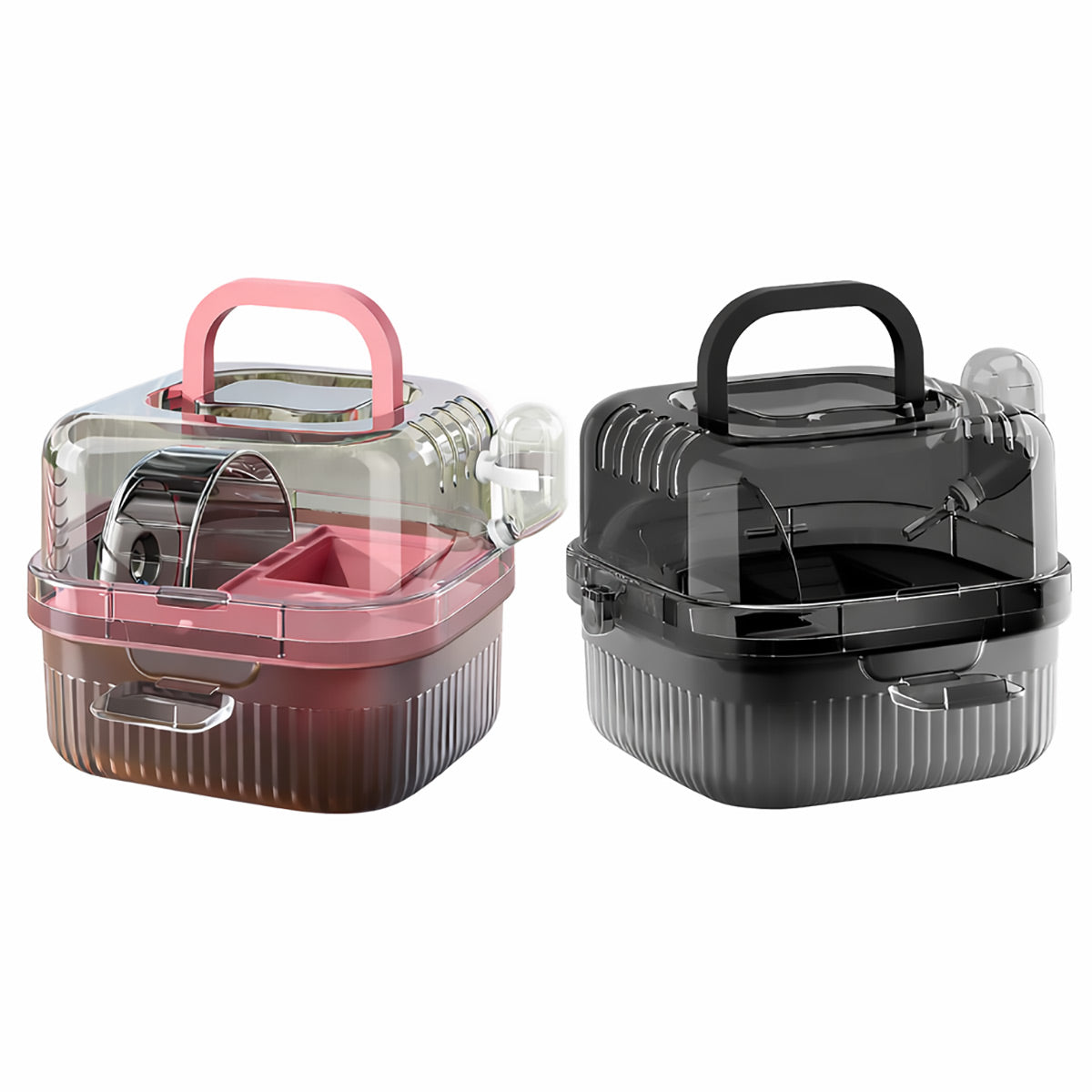 Portable Hamster Cage Travel Small Pet Carrier With Wheel