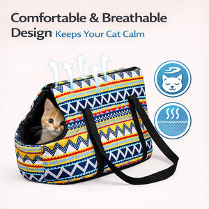 Washable Portable Cat Carrier Bag Lightweight Breathable Pet Tote