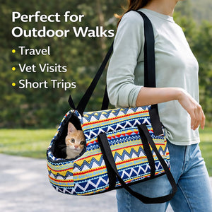 Washable Portable Cat Carrier Bag Lightweight Breathable Pet Tote