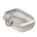 Spacious Open Cat Litter Box with High Sides for Low-Tracking Cleanliness