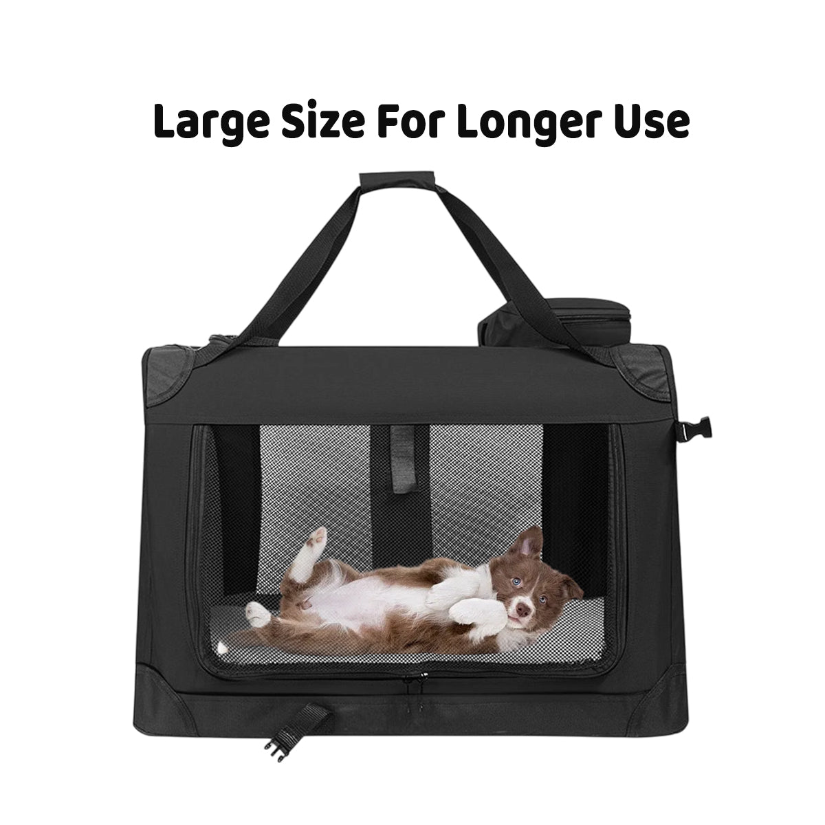 Foldable Pet Carrier With Steel Frame 72cm