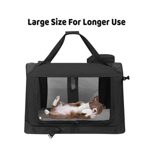 Foldable Pet Carrier With Steel Frame 72cm