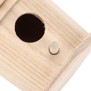 Handcrafted Wooden Bird Nest Hanging Decor