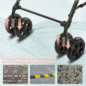 3-In-1 Double Deck Pet Stroller With Carrier