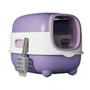 Large Enclosed Cat Litter Box Odor-Free with UV Sterilization & Flip Cover
