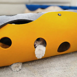 Felt Cat Tunnel Toy Indoor Play Tunnel for Cats and Kittens