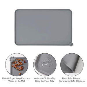 Silicone Pet Feeding Mat With Raised Spill-Proof Edge