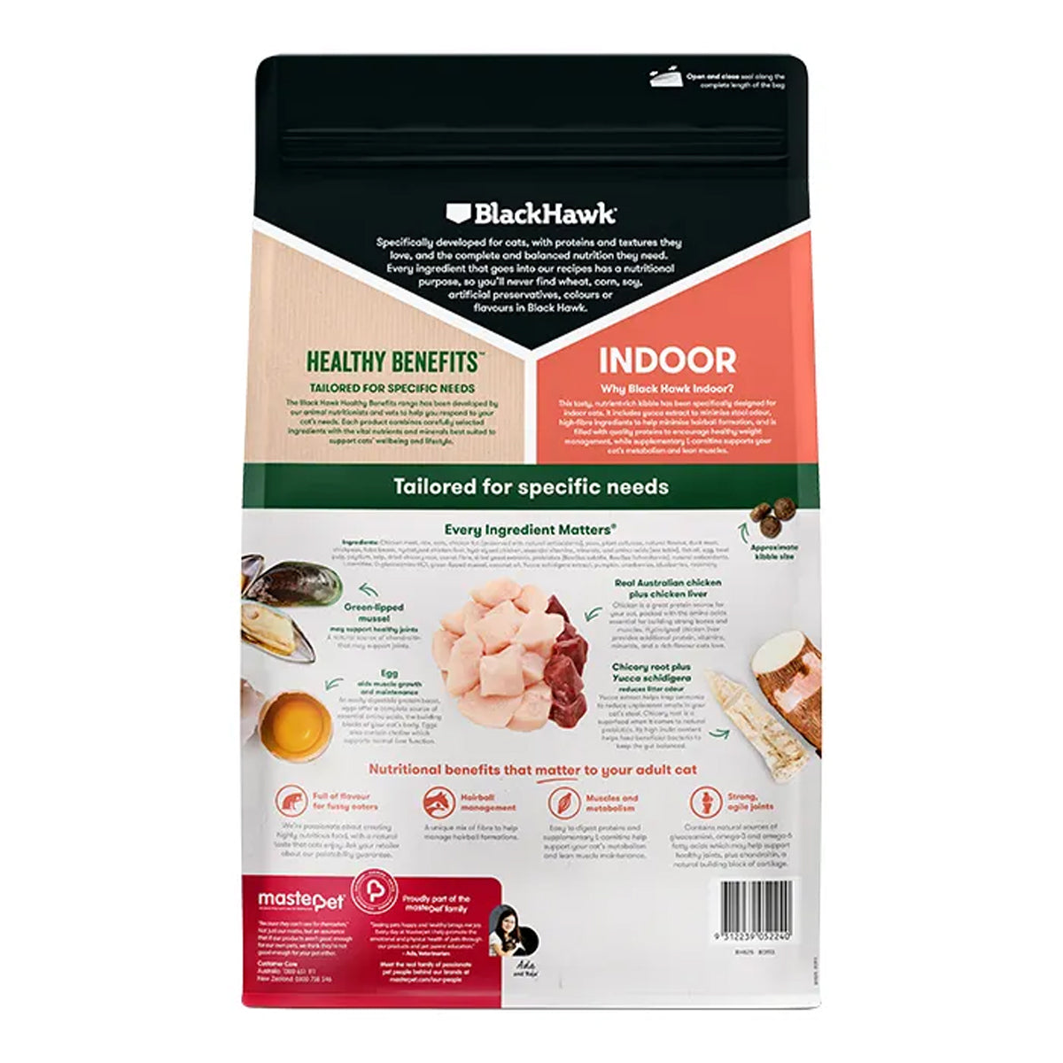 Black Hawk Healthy Benefits Dry Cat Food Adult Indoor Chicken 4kg/8kg