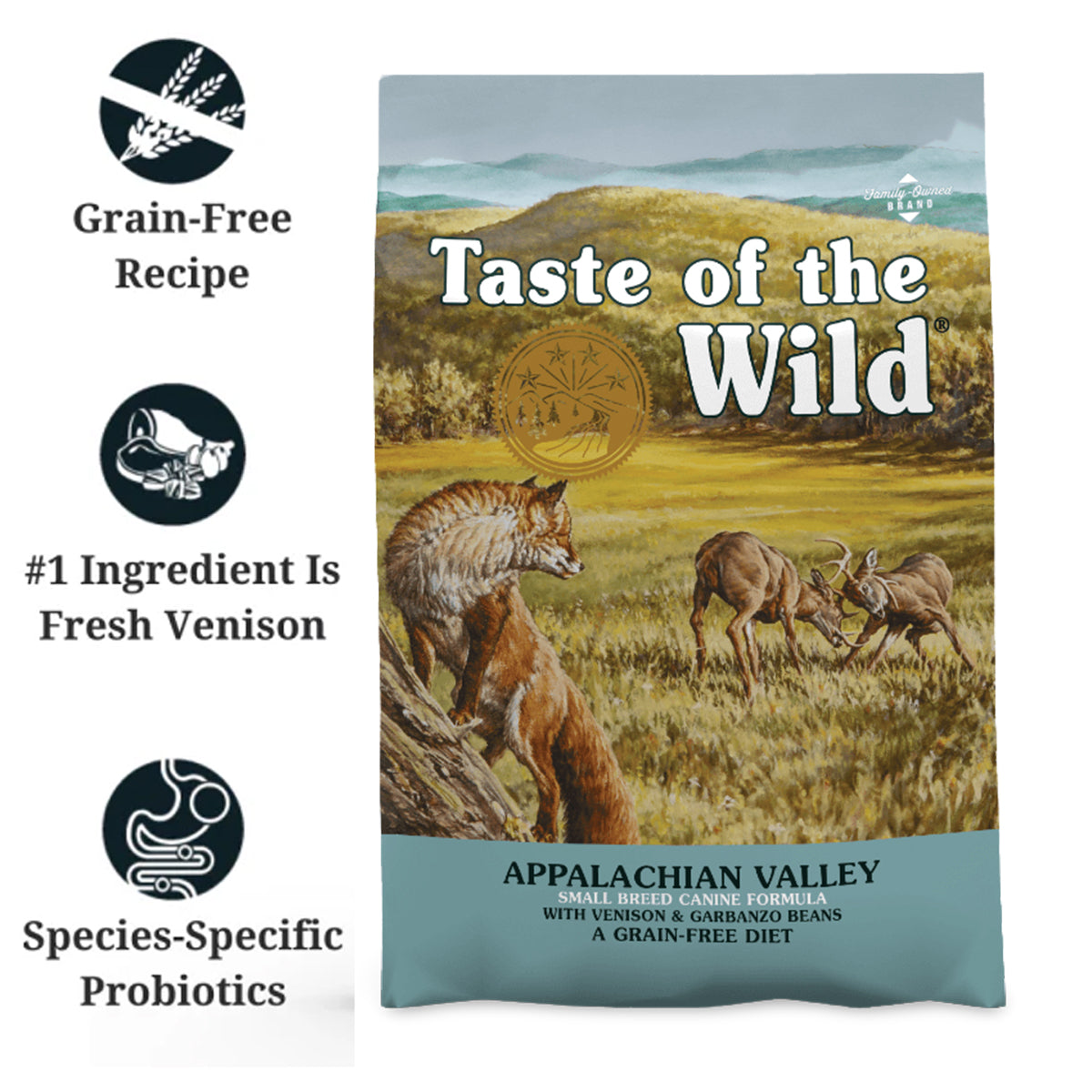 Taste of the Wild Appalachian Valley Small Breed Venison Dog Food 2kg/5.6kg