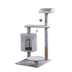 Multi-Level Cat Climbing Frame with Condo and Sisal Scratching Post