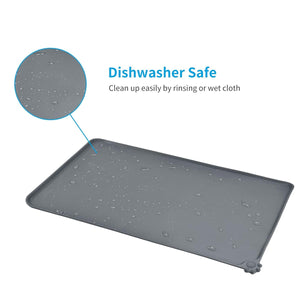 Silicone Pet Feeding Mat With Raised Spill-Proof Edge