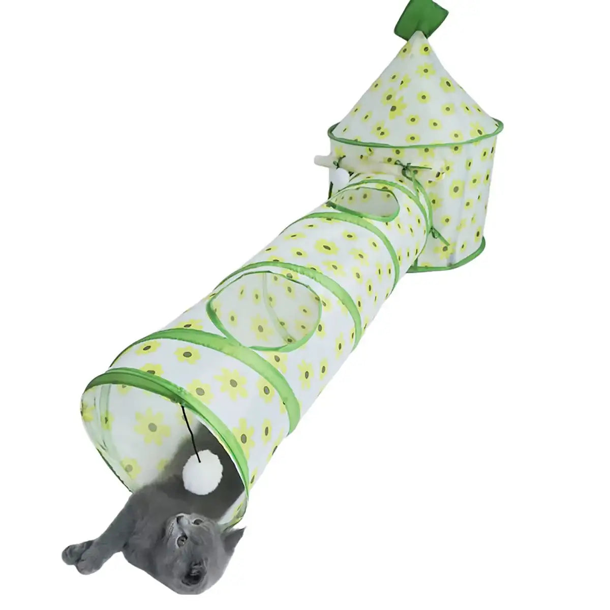 Interactive Tent Playhouse Cat Tunnel for Kittens and Small Pets