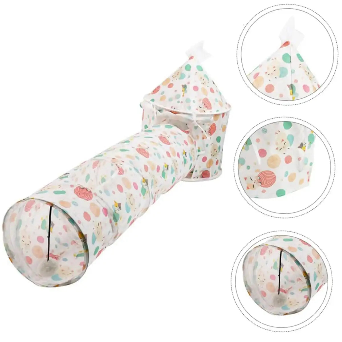 Interactive Tent Playhouse Cat Tunnel for Kittens and Small Pets