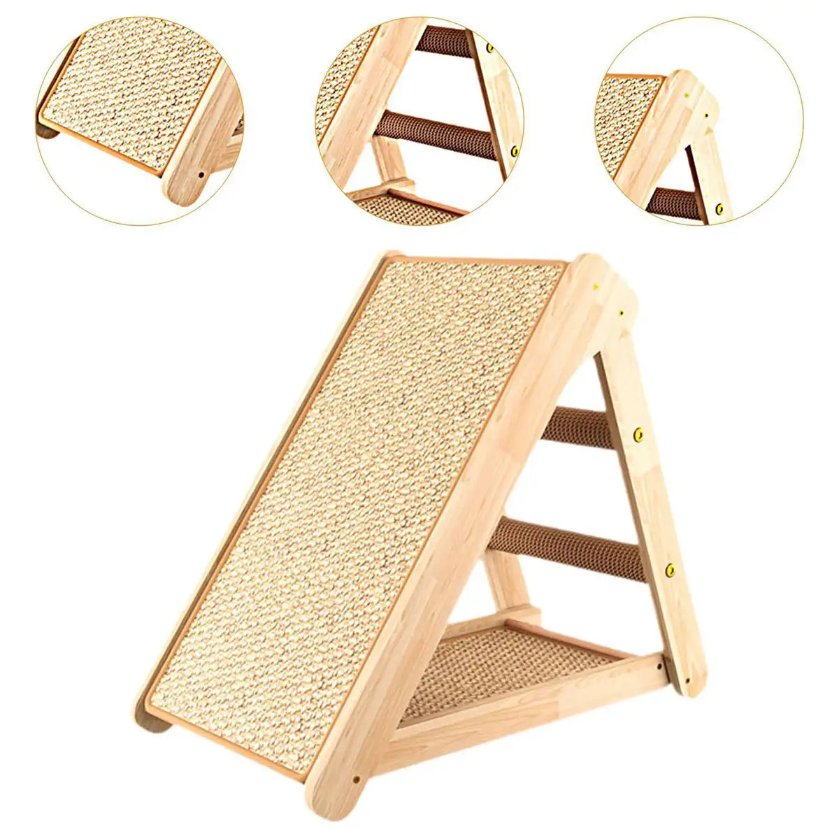 Foldable Cat Scratching Board With Stand Sisal Climbing Ramp
