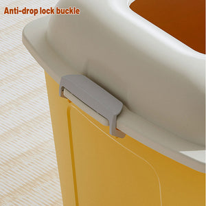 Large Semi-Enclosed Cat Litter Box With Door
