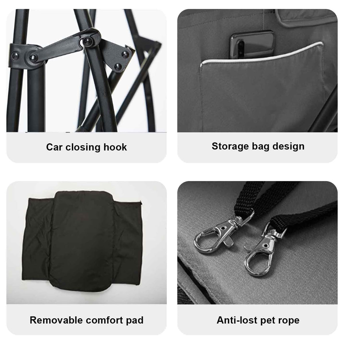 3-In-1 Double Deck Pet Stroller With Carrier