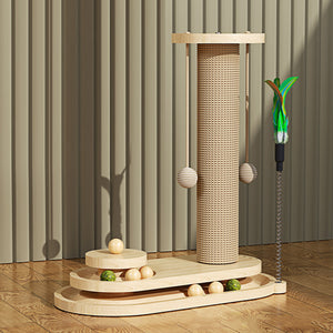Cat Scratching Post With Interactive Turntable