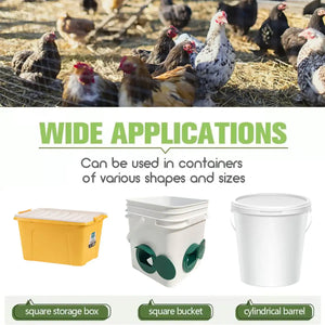 5PCS Automatic Chicken Feeder Ports with Rain Hood for Poultry DIY