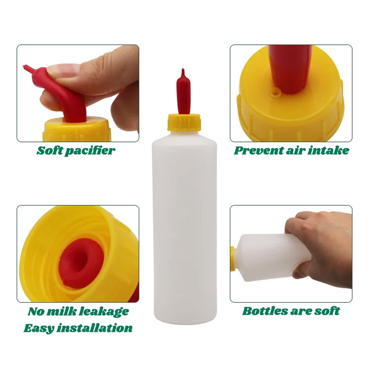 20PCS 400ml Animal Feeding Bottle Set with Silicone Teat