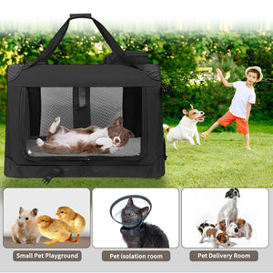 Foldable Pet Carrier With Steel Frame 72cm