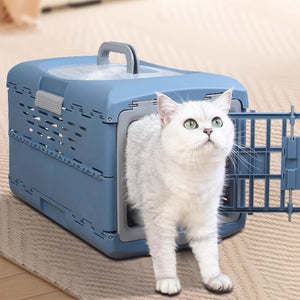 Foldable Pet Carrier Portable Travel Box For Small Pets