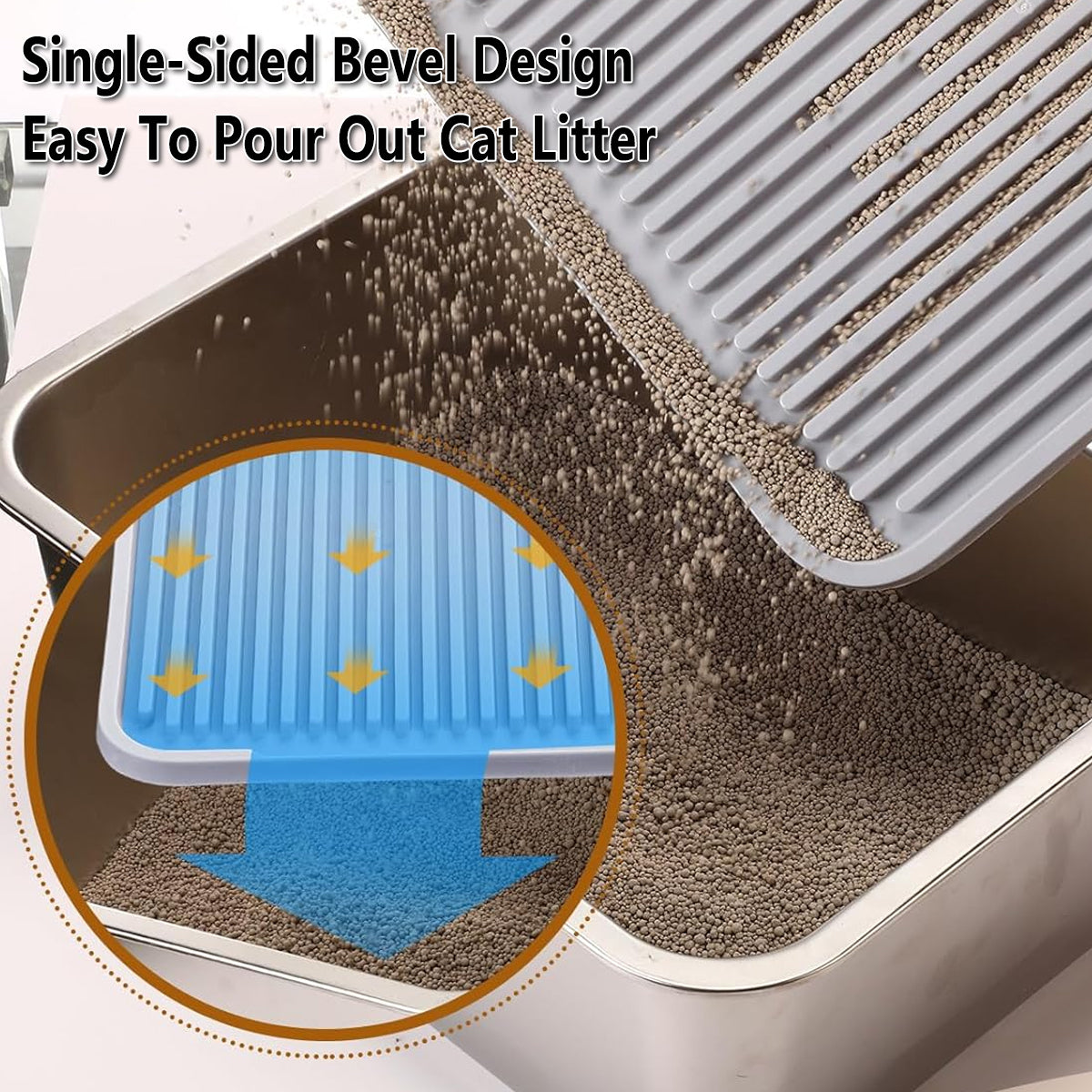 Anti-Tracking Cat Litter Mat Grey 43cm
