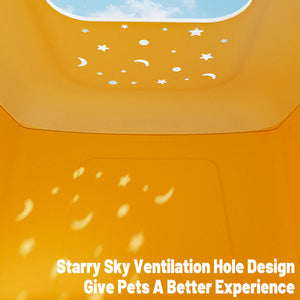 Large Semi-Enclosed Cat Litter Box With Door
