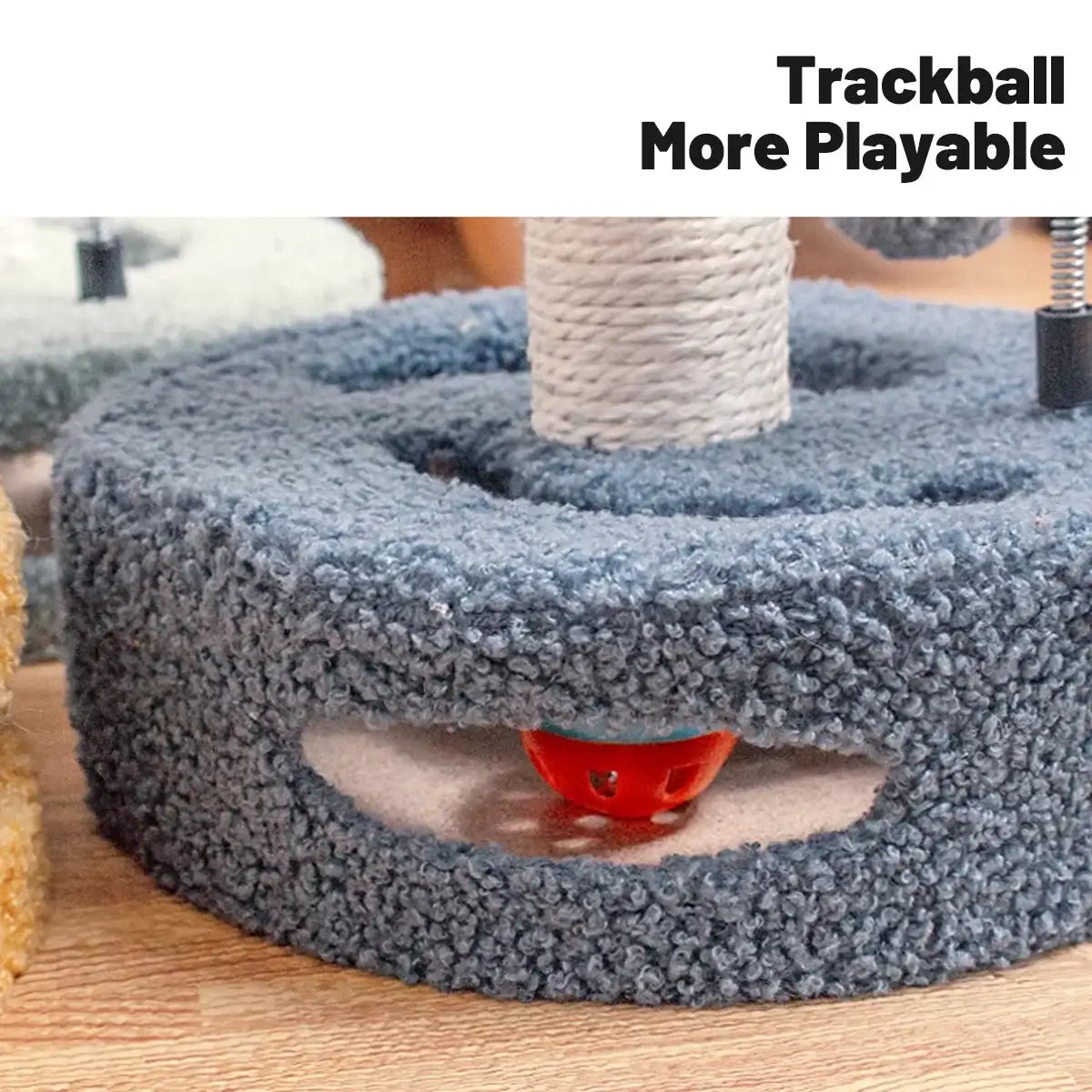 Flower Cat Climbing Frame with Trackball and Scratching Post