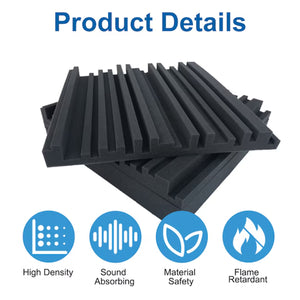 Acoustic Foam Panels 30×30×5cm Sound Absorbing (10 Pack)